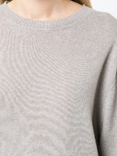 Shop Alexandra Golovanoff Round Neck Sweater In Grey