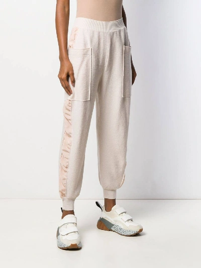 Shop Stella Mccartney Knitted High-rise Track Pants