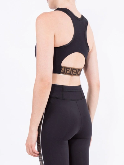 Shop Fendi Fitness Rama Bassiere Black