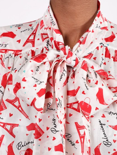 Shop Balenciaga Paris Je T'aime Print Blouse