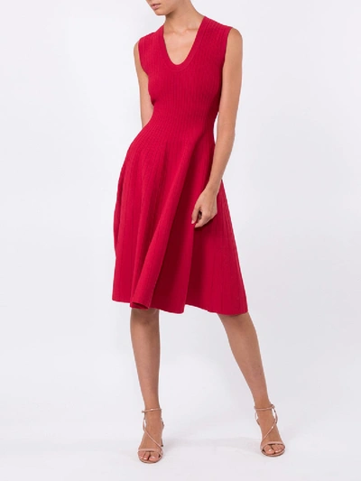 Shop Casasola Knit Sleeveless Dress Red