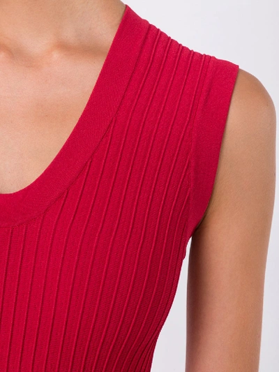 Shop Casasola Knit Sleeveless Dress Red