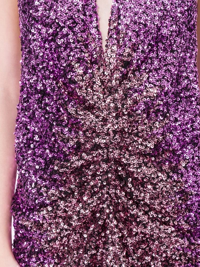 Shop Halpern Purple Sequined Dress