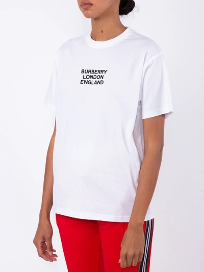 Shop Burberry London England T-shirt In White