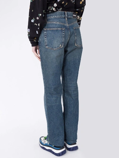 Shop Balenciaga Blue High-waisted Flared Jeans