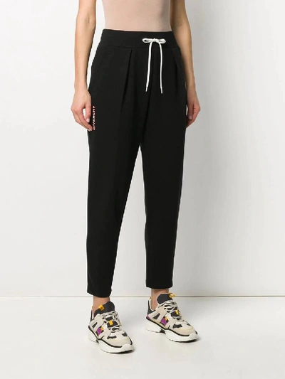 Shop Givenchy Embroidered Logo Track Pants In Black