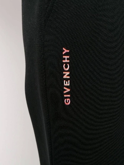 Shop Givenchy Embroidered Logo Track Pants In Black