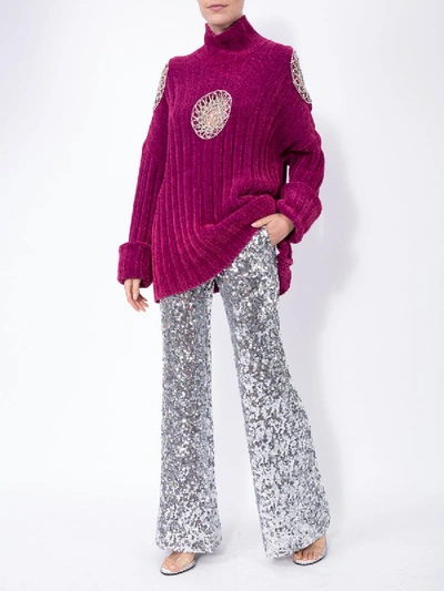 Shop Halpern Silver Sequin Trousers