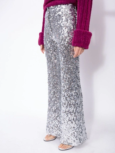 Shop Halpern Silver Sequin Trousers