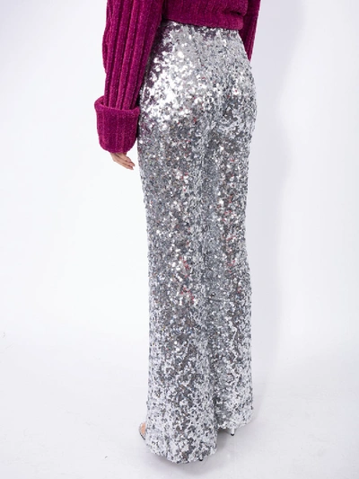 Shop Halpern Silver Sequin Trousers