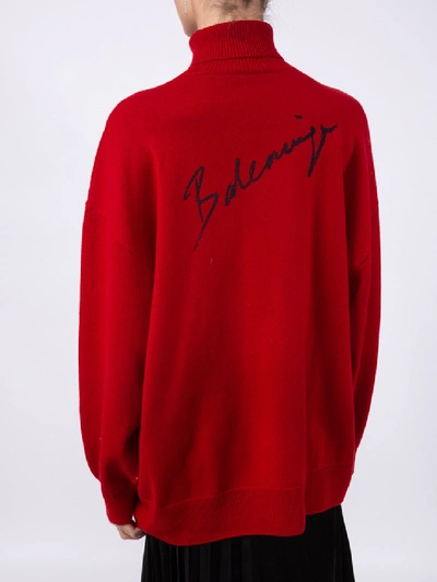 Shop Balenciaga Embroidered Logo Sweater