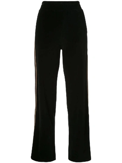 Shop Burberry Black Side Stripe Track Pants