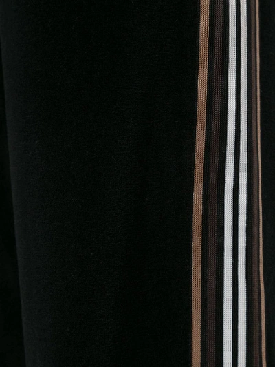 Shop Burberry Black Side Stripe Track Pants