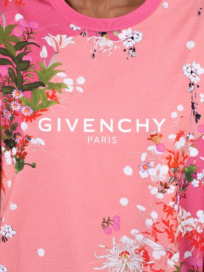 Shop Givenchy Cherry Blossom Logo T-shirt In Pink