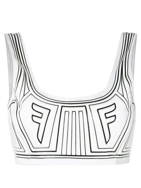 white fendi crop top
