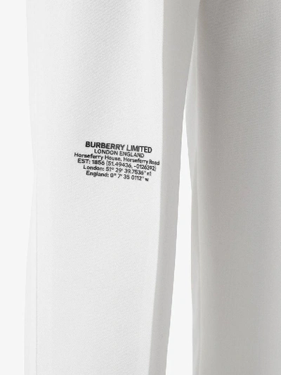 Shop Burberry Optic White Pants