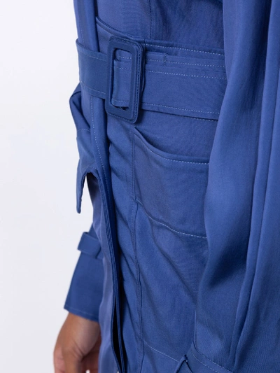 Shop Jacquemus La Robe Seya Shirt Dress In Blue