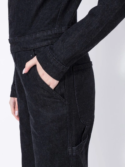 Shop Eve Denim Julia Denim Jumpsuit In Black