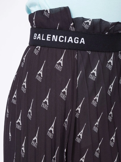 Shop Balenciaga Paris Pleated Skirt
