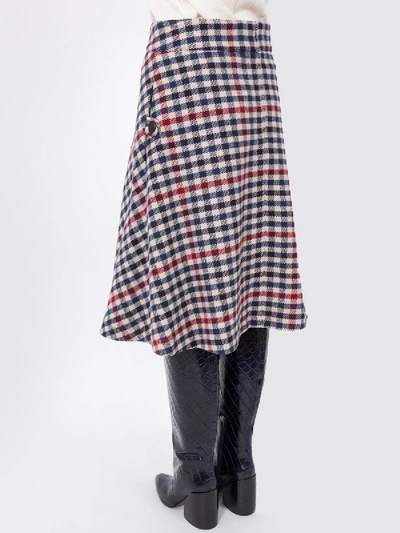 Shop Jw Anderson Asymmetric Houndstooth Skirt In Multicolor
