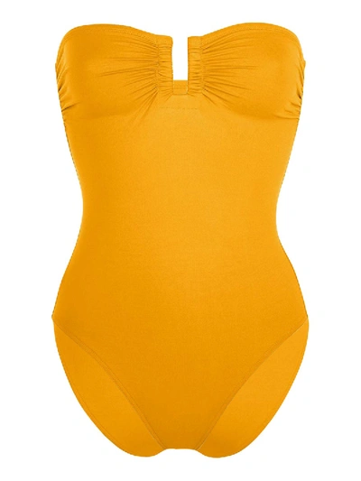 Shop Eres Cassiopee One-piece Swimsuit Paillettes Yellow