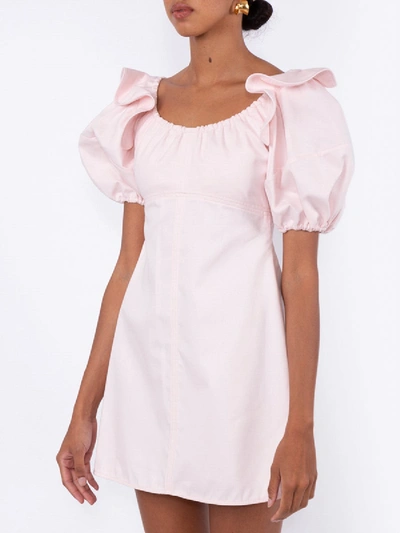 Shop Ellery Valeria Bubble-sleeve Dress In Pink