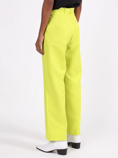 Shop Balenciaga Yellow Tailored Pants