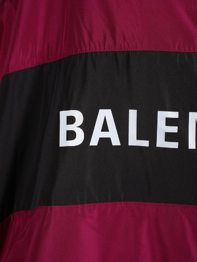 Shop Balenciaga Purple Logo Jacket