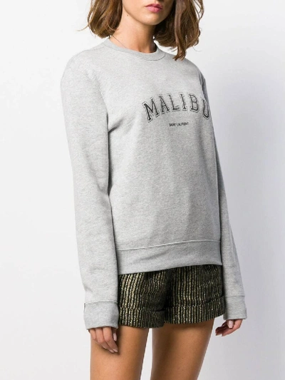 Shop Saint Laurent Malibu Sweater Grey