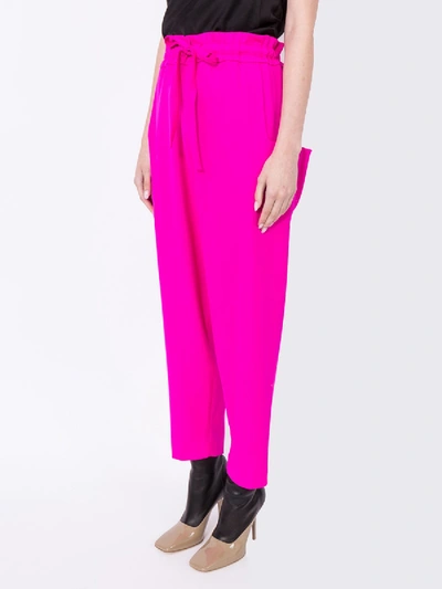 Shop Maison Rabih Kayrouz Pink Twill Trousers