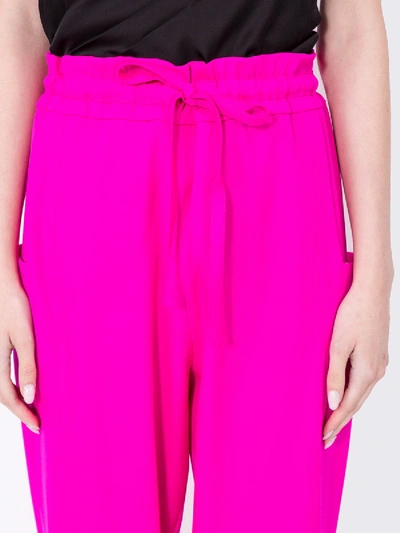 Shop Maison Rabih Kayrouz Pink Twill Trousers