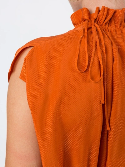 Shop Fendi Cut-out Detail Dress In Orange