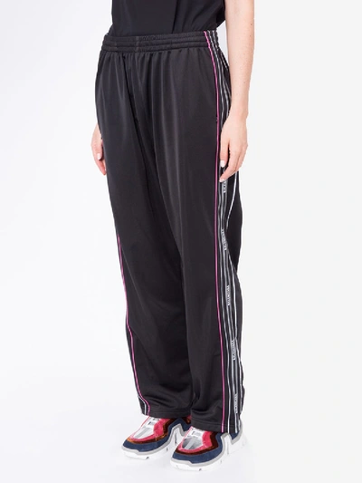 Shop Balenciaga Stripe Tracksuit Logo Pants