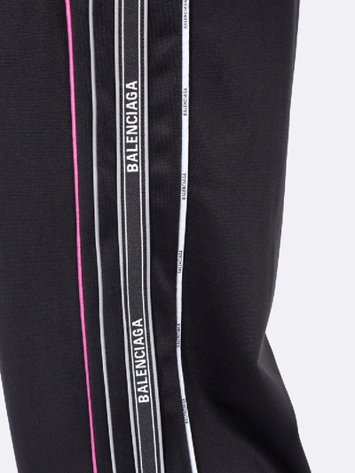 Shop Balenciaga Stripe Tracksuit Logo Pants