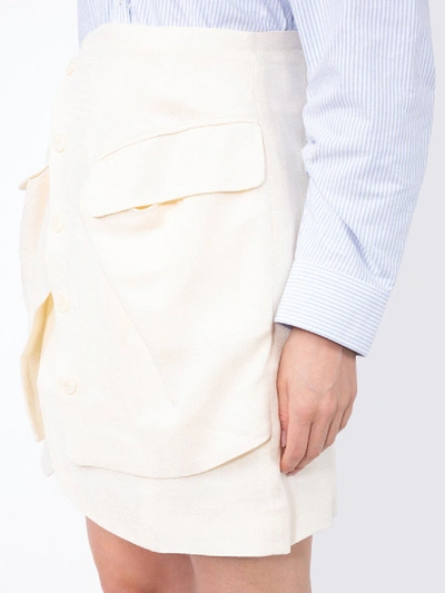 Shop Jacquemus La Jupe Murano Skirt In White