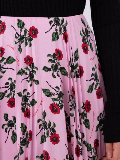 Shop Valentino Floral Print Mid-length Skirt