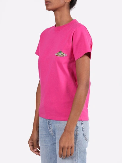 Shop Balenciaga Bonjour Logo T-shirt Pink