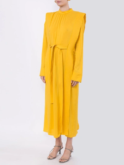 Shop Stella Mccartney Yellow Panel Dress