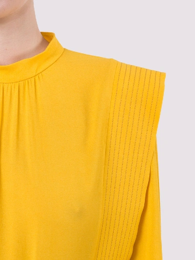 Shop Stella Mccartney Yellow Panel Dress