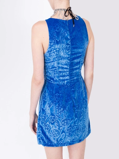 Shop Atlein Blue Velvet Dress