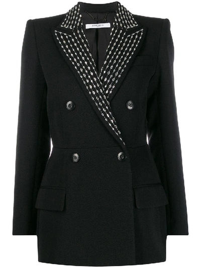 Shop Givenchy Black Embellished Blazer