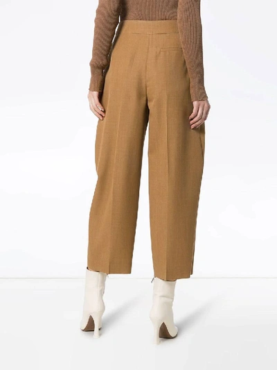 Shop Chloé Brown Tailored High-waisted Pants