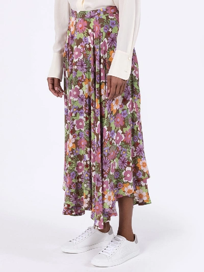 Shop Lhd French Riviera Skirt, Floral Purple