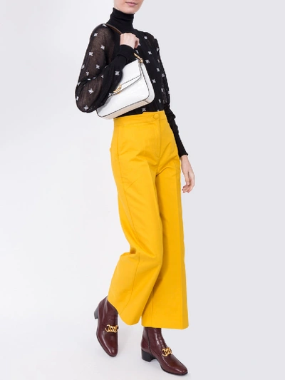 Shop Alexa Chung Yellow Wide-leg Trousers