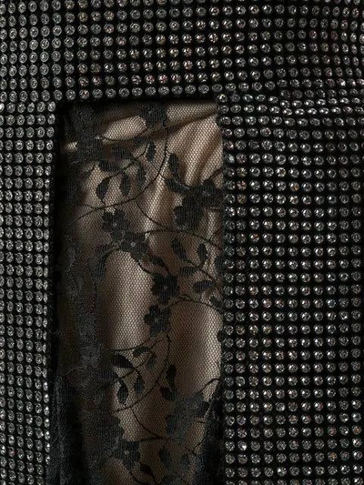 Shop Christopher Kane Crystal Lace Mini Skirt Black