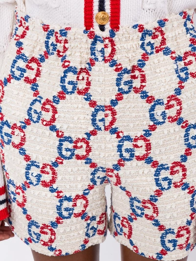 Shop Gucci Gg Sylvie Tweed Shorts In Multicolor
