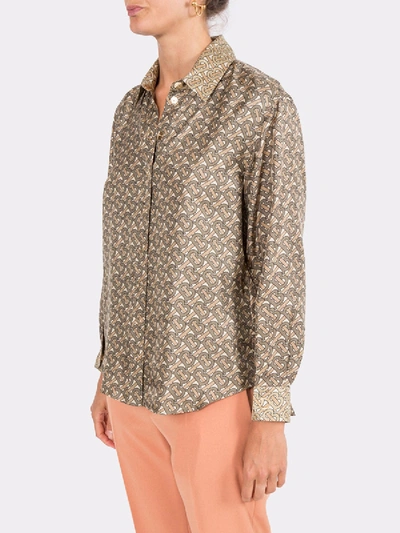 Shop Burberry Tb Monogram Shirt Neutral