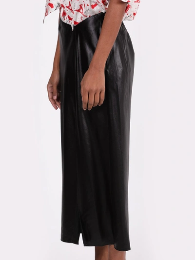 Shop Alexander Wang T High-waisted Midi Skirt Black