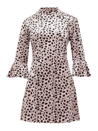 Shop Hvn Leopard Mini Dress In Multicolor