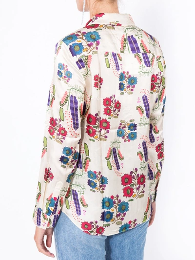 Shop Maison Rabih Kayrouz Ottoman Floral Shirt